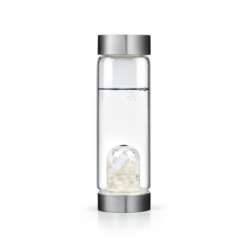 Luna Moonstone and Quartz Gem-Water Bottle by Vitajuwel