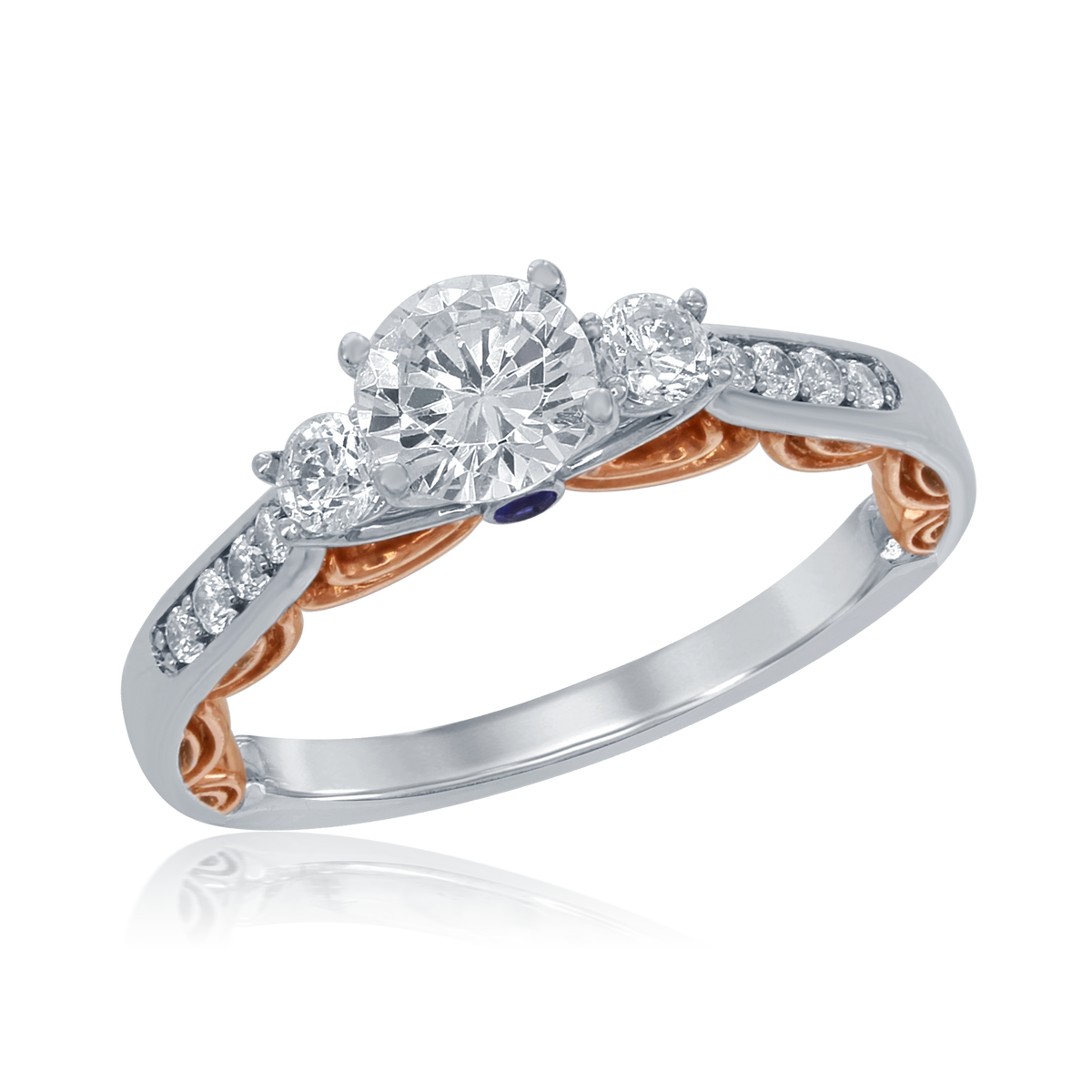 CINDERELLA BRIDAL RING WITH DRESS SILHOUETTE-Howard&#39;s Diamond Center-Howard&#39;s Diamond Center