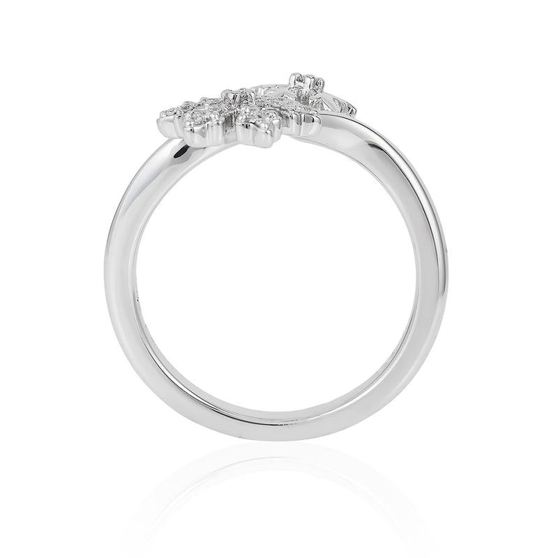 ELSA SNOWFLAKE BYPASS RING-Howard&#39;s Diamond Center-Howard&#39;s Diamond Center