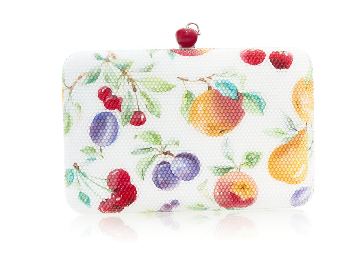 Seamless Fruits Clutch by Judith Leiber Couture