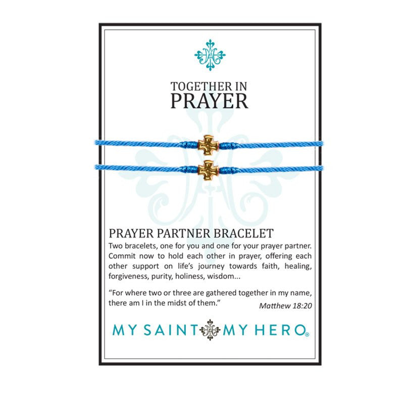 Together in Prayer/Gold Prayer Partners Bracelets-My Saint My Hero-Howard&#39;s Diamond Center