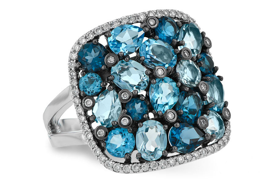 SAIL AWAY Blue Topaz and Diamond Ring-Allison Kaufman-Howard's Diamond Center