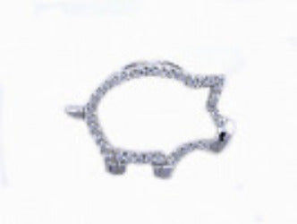 DIAMOND PIG Pendant in 14K White Gold-YCH Inc.-Howard&#39;s Diamond Center
