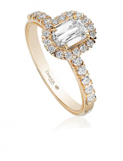 14K L&#39;Amour Crisscut .87 Carat Total Weight Diamond Ring