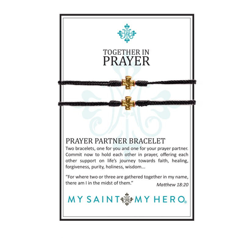 Together in Prayer/Gold Prayer Partners Bracelets-My Saint My Hero-Howard's Diamond Center