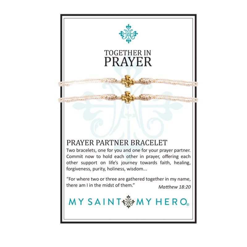 Together in Prayer/Gold Prayer Partners Bracelets-My Saint My Hero-Howard&#39;s Diamond Center