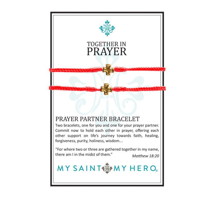 Together in Prayer/Gold Prayer Partners Bracelets-My Saint My Hero-Howard's Diamond Center